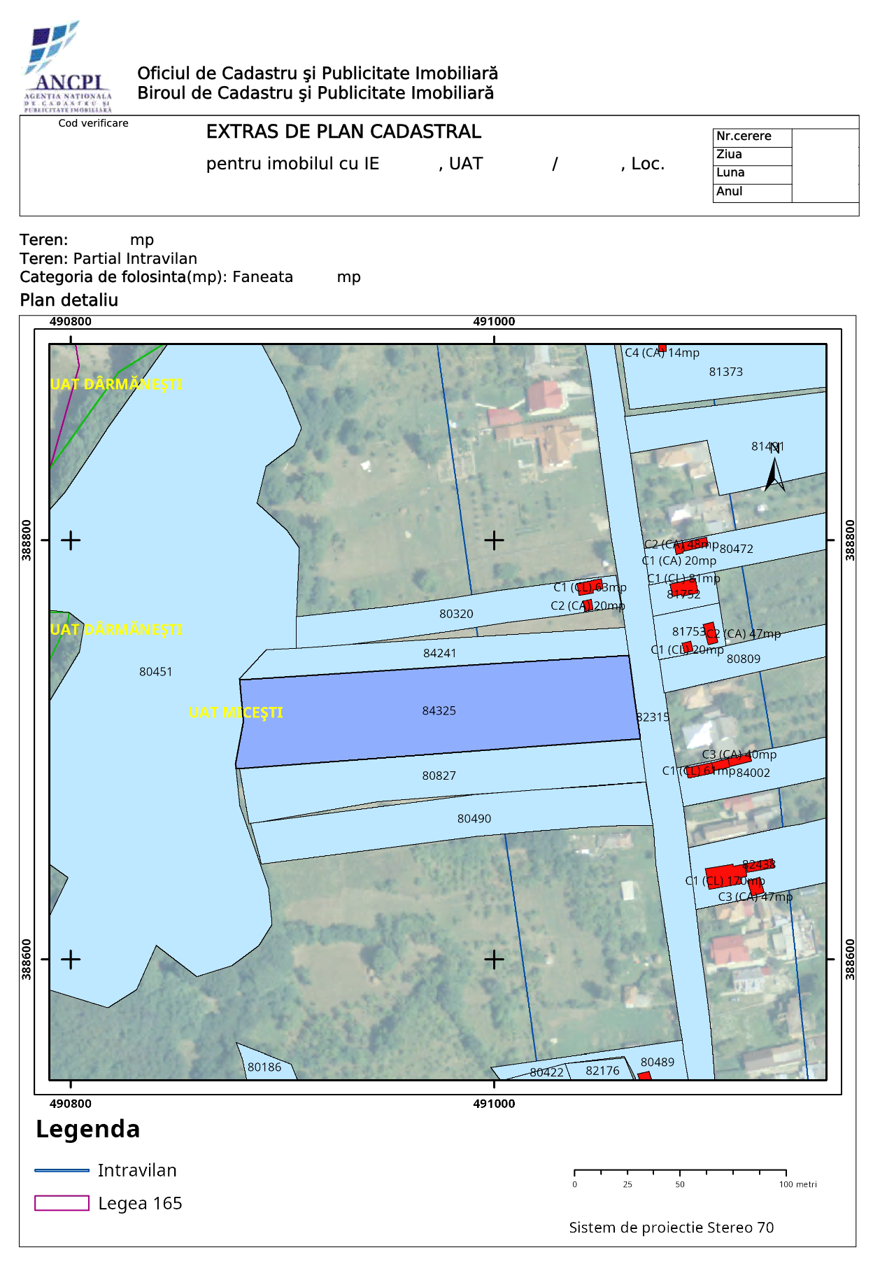 Extras de Plan Cadastral pe Ortofotoplan - Ce Informații Conține? Ghid 2026